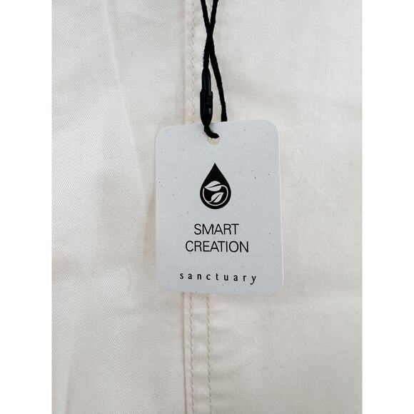 SANCTUARY Pants Size 34 NEW Janice Cargo Pant Cream Ecru Pockets - Picture 4 of 6